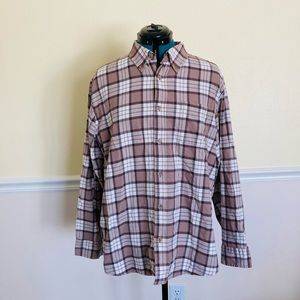 WEATHERPROOF FLANNEL PLAID LONG SLEEVE BUTTON UP